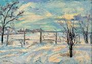 Waldemar Rosler Landscape in lights fields in the winter china oil painting artist